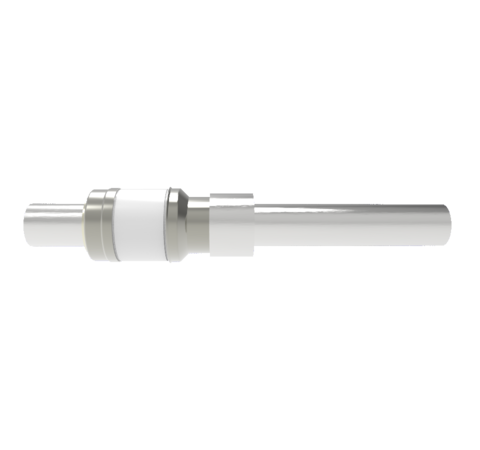 0.750 Inch Diameter 1 pin Stainless Steel feedthrough, 8kV, 52 Amp in weld adapter