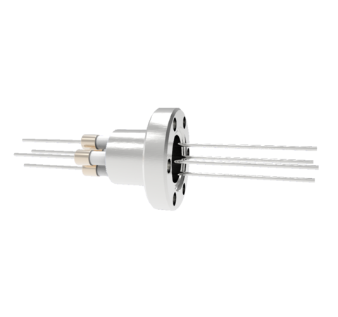 0.050 Conductor Diameter 4 Pin 6kV 8.2 Amp Nickel Conductor in a CF1.33