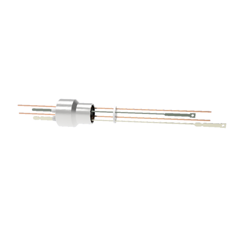 Thermocouple, Type J, 1 Pair, With Spade Plug and Two 0.050 Copper Leads, 3kV, 27 Amp, Weld In