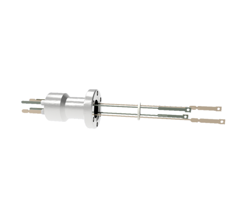 Thermocouple, Type J, 2 Pair in a CF1.33 Conflat Flange, With Spade Plug