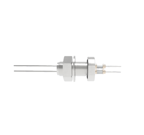 2 Pin Baseplate Feedthrough 2kV 3.6 Amp 0.094 304 Stn. Stl. Conductor 1 inch Bolt