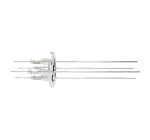 0.094 Conductor Diameter 4 Pin 5kV 16.5 Amp Nickel Conductor in a KF40