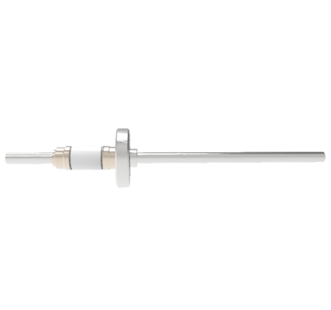 0.250 Conductor Diameter 1 Pin 12kV 12 Amp 304 Stn. Stl. Conductor in a CF1.33