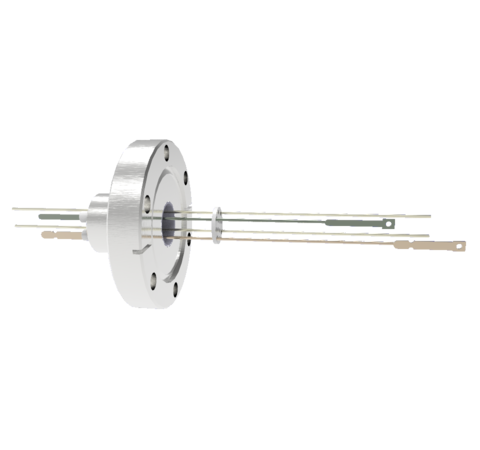 Thermocouple, Type J, 1 Pair with two 3kV, 27 Amp, Copper Conductors in a CF2.75 With Spade Plug