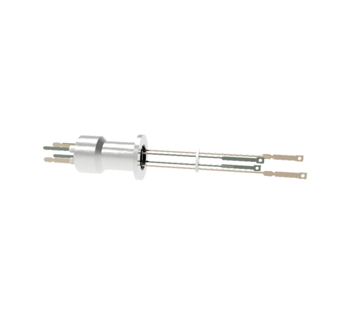 Thermocouple, Type J, 2 Pair in a KF16 ISO Quick Flange With Spade Plug