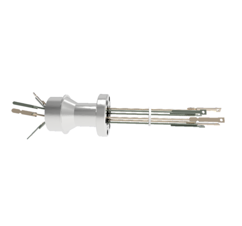 Thermocouple, Type J, 3 Pair on a CF1.33 Conflat Flange With Spade Plug