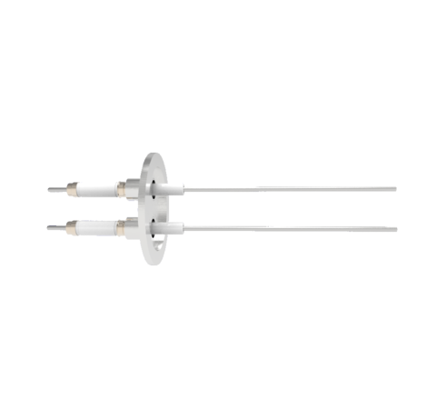 0.094 Conductor Diameter 2 Pin 20kV 16.5 Amp Nickel Conductor in a KF40