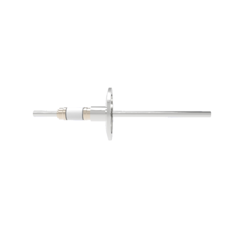 12kV Nickel Tube Feedthrough, 0.250 Inch Conductor Diameter, 1 Pin on ISO KF40 Quick Flange