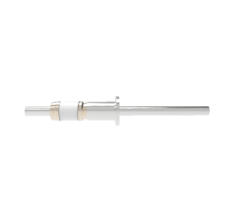 0.375 Conductor Diameter 1 Pin 8kV 98 Amp Nickel Conductor in a KF16