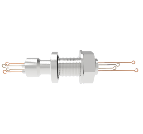 Thermocouple Baseplate Feedthrough, Type T, 2 Pair Loop Type on 1 inch Bolt