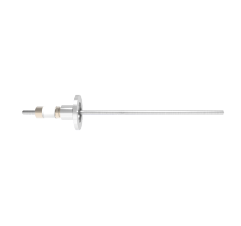 0.154 Conductor Diameter 1 Pin 10kV 30 Amp Nickel Conductor in a KF16