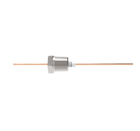 2 KV Pressure Feedthrough, 0.094 Diameter Copper Conductor NPT 1/2 Fitting