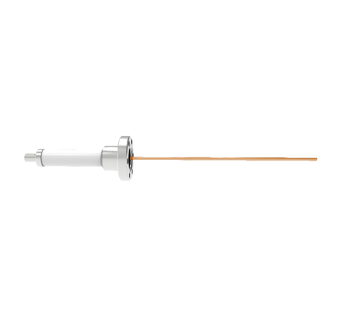 20kV, 55 Amp Copper Feedthrough in a CF1.33 Conflat Flange, 0.094 Inch Conductor Diameter