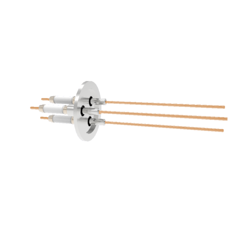 0.094 Conductor Diameter 3 Pin 20kV 30 Amp Copper Conductor in a KF40