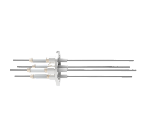 0.094 Conductor Diameter 4 Pin 14kV 28 Amp Molybdenum Conductor in a KF40