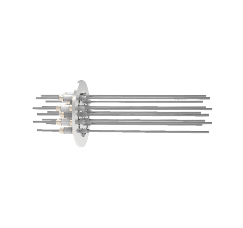 0.094 Conductor Diameter 12 Pin 5kV 28 Amp Molybdenum Conductor in a KF50