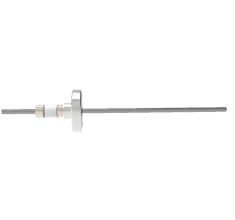 0.154 Conductor Diameter 1 Pin 5kV 50 Amp Molybdenum Conductor in a CF1.33