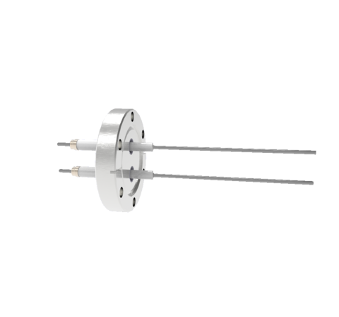 0.094 Conductor Diameter 2 Pin 20kV 28 Amp Molybdenum Conductor in a CF2.75