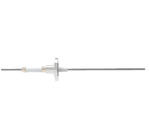 0.094 Conductor Diameter 1 Pin 14kV 28 Amp Molybdenum Conductor in a KF16