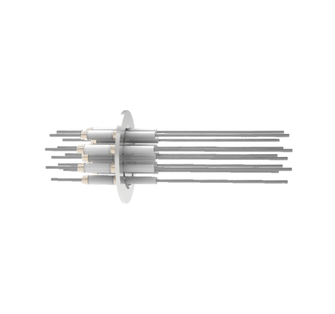 0.094 Conductor Diameter 12 Pin 12kV 28 Amp Molybdenum Conductor in a KF50