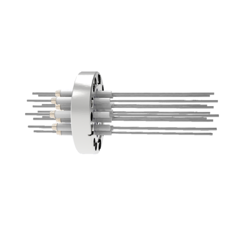 0.094 Conductor Diameter 12 Pin 12kV 28 Amp Molybdenum Conductor in a CF3.375