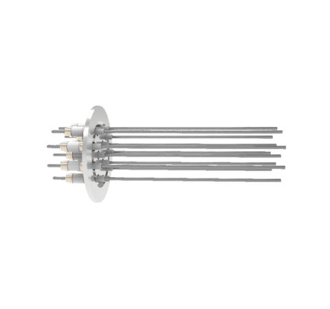 0.094 Conductor Diameter 12 Pin 10kV 28 Amp Molybdenum Conductor in a KF50