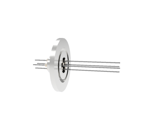 0.032 Conductor Diameter 4 Pin 2kV 8.5 Amp Molybdenum Conductor in a KF25