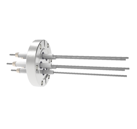 0.094 Conductor Diameter 5 Pin 20kV 28 Amp Molybdenum Conductor in a CF2.75