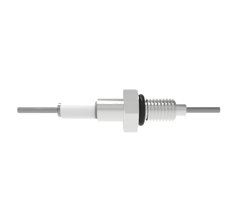 1 Pin 3kV Baseplate Feedthrough 17 Amp 0.062 Molybdenum Conductor 1/4 inch Bolt