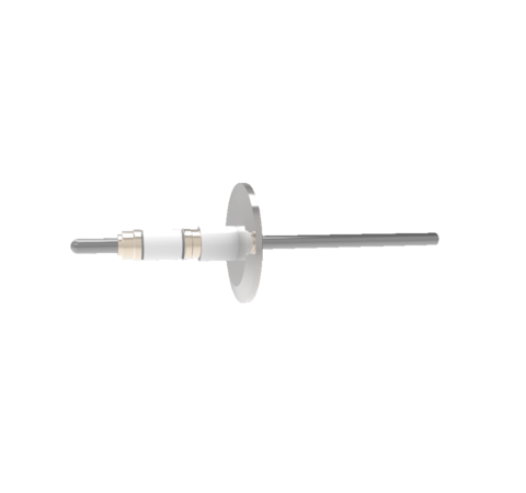 0.250 Conductor Diameter 1 Pin 15kV 93 Amp Molybdenum Conductor in a KF40