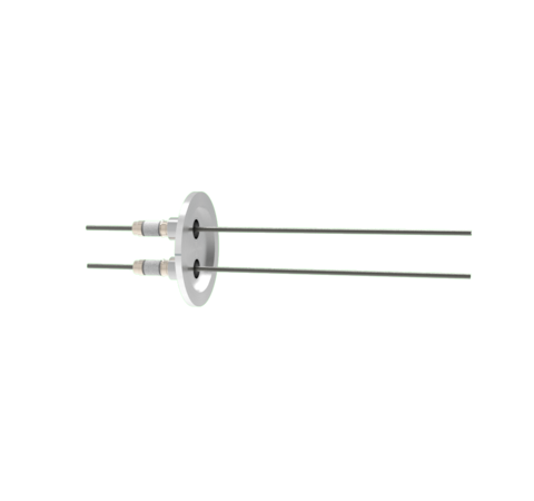 0.094 Conductor Diameter 2 Pin 5kV 28 Amp Molybdenum Conductor in a KF40