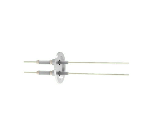 0.094 Conductor Diameter 2 Pin 14kV 16.5 Amp Nickel Conductor in a KF40