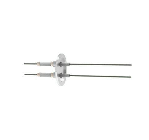 0.094 Conductor Diameter 2 Pin 14kV 28 Amp Molybdenum Conductor in a KF40