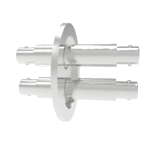 BNC Grounded Shield Recessed 500V 3.6 Amp 2 each in a KF40 Flange Without Plug