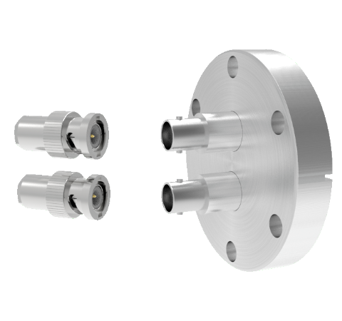 BNC Grounded Shield Recessed 500V 3.6 Amp 0.094 304 Stn. Stl. Conductor 2 each CF2.75 Without Plug