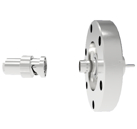 BNC Floating Shield  500V 3.6 Amp 0.094 304 Stn. Stl. Conductor CF2.75 Flange With Plug