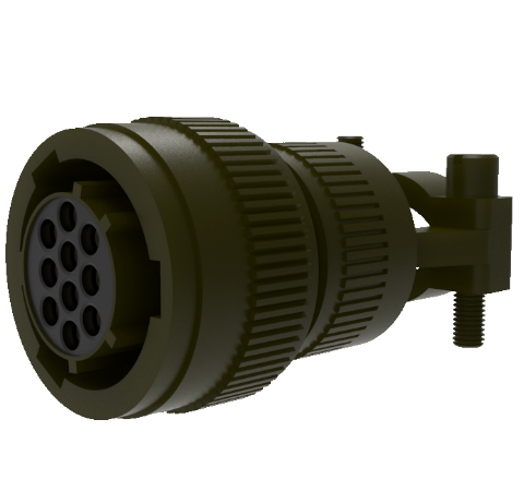 Mil-C-26482 Circular, Air Side Solder Plug, 10 Pin, Copper Alloy Contacts, 1kV, 5 Amp