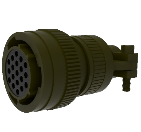 Mil-C-26482 Circular, Air Side Solder Plug, 19 Pin, Copper Alloy Contacts, 1kV, 3 Amp
