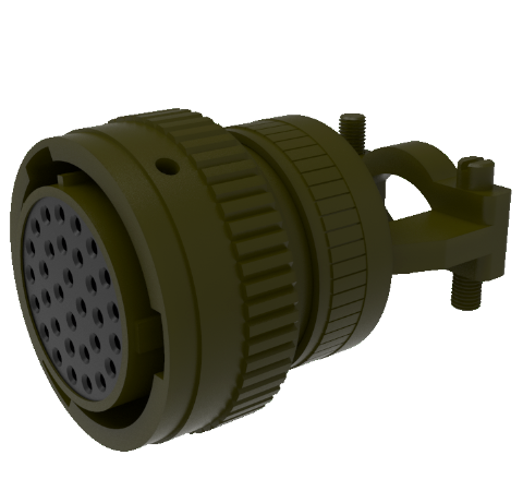 Mil-C-26482 Circular, Air Side Solder Plug, 32 Pin, Copper Alloy Contacts, 1kV, 3 Amp
