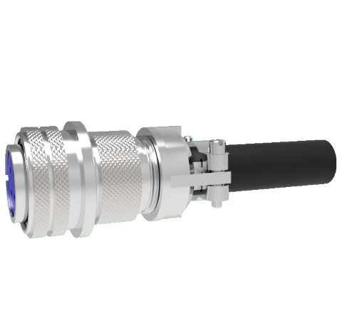 Mil-C-5015 Circular, Air Side Solder Plug, 4 Pin, 0.062 Inch Diameter, 700V, 13 Amp