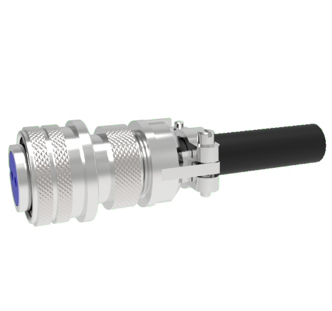 Mil-C-5015 Circular, Air Side Solder Plug, 2 Pin, 0.094 Diameter Copper Alloy Contacts, 700V 23 Amp