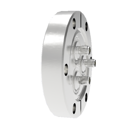 SMA 50 Ohm Grounded Shield 500V 0.8 Amp 3 each in a CF2.75 Flange Without Plug