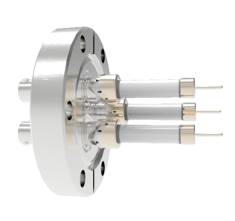 SHV Grounded Shield Exposed 10kV 8.2 Amp 0.051 Nickel Conductor 3 each CF2.75 Flange Without Plug