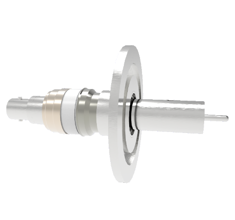 BNC Floating Shield 500V 3.6 Amp 0.094 304 Stn. Stl. Conductor KF40 Flange Without Plug