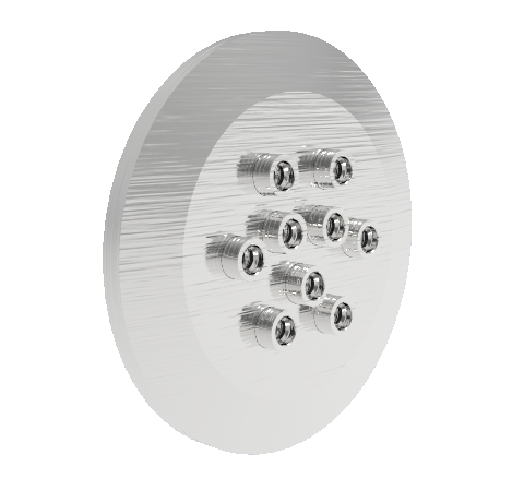 SMP 50 Ohm Grounded Shield Recessed Double Ended 500V KF40 Flange Without Plug