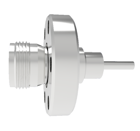 Type N  50 Ohm Grounded Shield Recessed 1.5kV 1 Amp CF1.33 Flange Without Plug