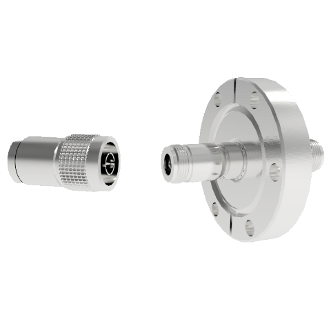 Type N Grounded Shield Recessed Double Ended 1.5kV 3.6 Amp 0.094 304 Stn. Stl. CF2.75 With Plug