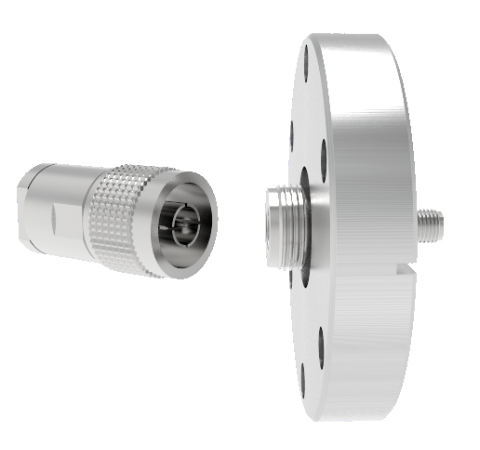 Type N to SMA  50 Ohm Grounded Shield 1.5kV 1 Amp CF2.75 Flange with Type N Air Side Plug