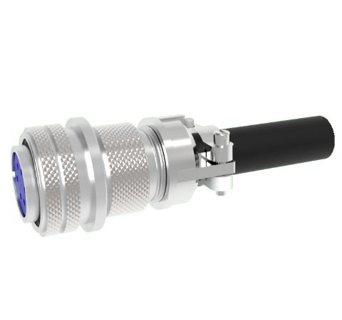 Mil-C-5015 Circular, Air Side Solder Plug, 6 Pin, 0.062 Inch Diameter Contacts, 700V, 13 Amp