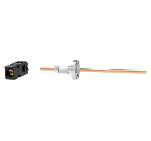 1 Pin Quick Connect, 2.5kV, 125 Amp, 0.250 Copper, Silver Plating Air Side, CF1.33 Conflat With Plug